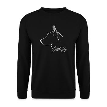 Profil de chien de bouvier Chien de troupeau Chiens Chien Wilsigns - Sweat-shirt Unisexe - noir - Devant - Alina (178cm) & Michal (187cm)