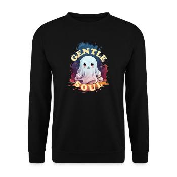 Sweet Little Ghost - Unisex Sweatshirt - black - Front - Alina (178cm) & Michal (187cm)
