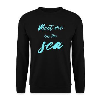 meet me by the sea - Unisex Sweatshirt - black - Front - Alina (178cm) & Michal (187cm)