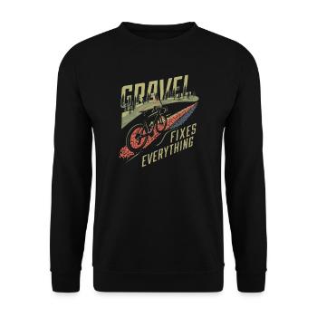 Gear and Trail Cycling Art - Unisex Sweatshirt - black - Front - Alina (178cm) & Michal (187cm)