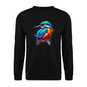 Martin-pêcheur - Sweat-shirt Unisexe - noir - Devant - Alina (178cm) & Michal (187cm)