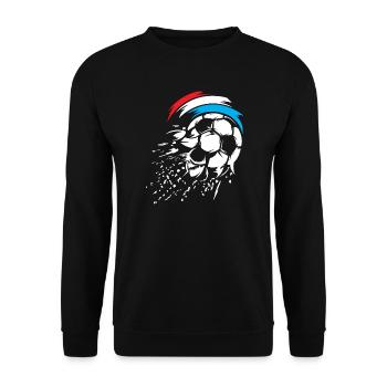 Football Pays-Bas Ball Explosion Team Holland - Sweat-shirt Unisexe - noir - Devant - Alina (178cm) & Michal (187cm)