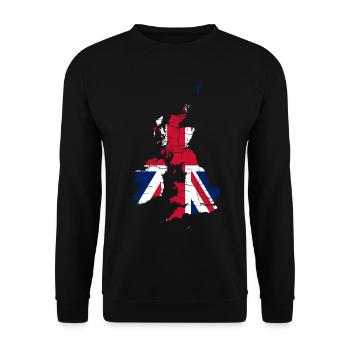 United Kingdom Flag Landscape England - Unisex Pullover - Schwarz - Vorne - Alina (178cm) & Michal (187cm)