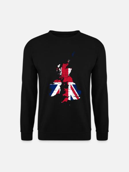 Royaume-Uni Drapeau Paysage Angleterre - Sweat-shirt Unisexe - noir