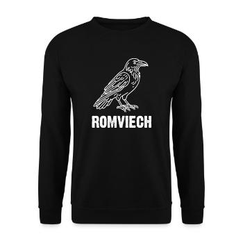 Romviech Österreich Dialekt  Mundart - Unisex Pullover - Schwarz - Vorne - Alina (178cm) & Michal (187cm)