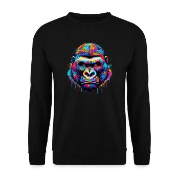 Gorille - Sweat-shirt Unisexe - noir - Devant - Alina (178cm) & Michal (187cm)