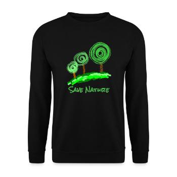 Trees Abstract - Unisex Sweatshirt - black - Front - Alina (178cm) & Michal (187cm)