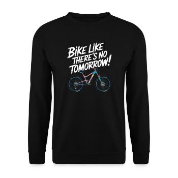Inspirational Cycling Motivational Design - Unisex Sweatshirt - black - Front - Alina (178cm) & Michal (187cm)