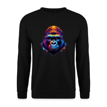 Gorilla - Unisex Sweatshirt - black - Front - Alina (178cm) & Michal (187cm)