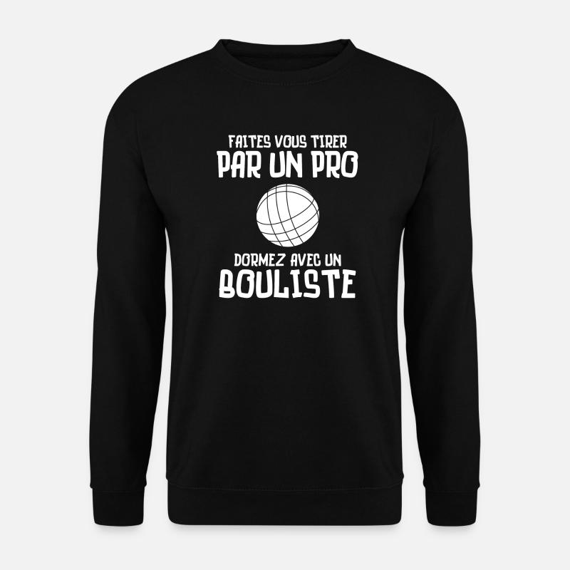 Pétanque, Pétanque-Fan, Bowlingbahn - Unisex Pullover - Schwarz