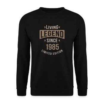 Living Legend Since 1985 40th Birthday Gift - Unisex Sweatshirt - black - Front - Alina (178cm) & Michal (187cm)