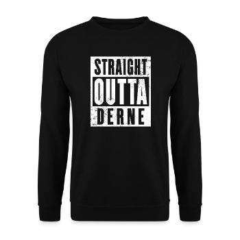 Derne, Ruhrgebiet, Ruhrpott, echter Derner - Unisex Pullover - Schwarz - Vorne - Alina (178cm) & Michal (187cm)