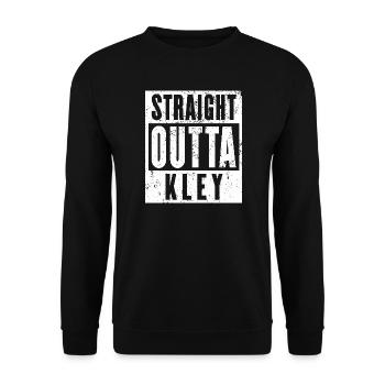 Kley, Ruhrgebiet, Ruhrpott, Dortmund Stadtteil - Unisex Pullover - Schwarz - Vorne - Alina (178cm) & Michal (187cm)