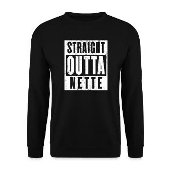 Nette, Ruhrgebiet, Ruhrpott, Dortmund Nette - Unisex Pullover - Schwarz - Vorne - Alina (178cm) & Michal (187cm)