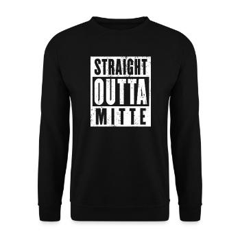 Mitte, Ruhrgebiet, Ruhrpott, Stadtteil Mitte - Unisex Pullover - Schwarz - Vorne - Alina (178cm) & Michal (187cm)