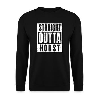 Horst, Ruhrgebiet, Ruhrpott, Essen Gelsenkirchen - Unisex Pullover - Schwarz - Vorne - Alina (178cm) & Michal (187cm)