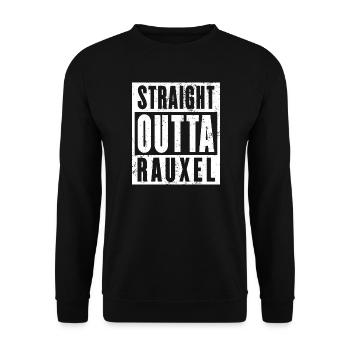 Rauxel, Ruhrgebiet, Ruhrpott, Castrop-Rauxel - Unisex Pullover - Schwarz - Vorne - Alina (178cm) & Michal (187cm)