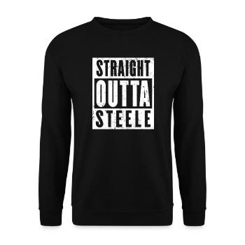 Steele, Ruhrgebiet, Ruhrpott, Essen Steele - Unisex Pullover - Schwarz - Vorne - Alina (178cm) & Michal (187cm)