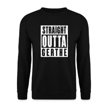 Gerthe, Ruhrgebiet, Ruhrpott, Bochum-Gerthe - Unisex Pullover - Schwarz - Vorne - Alina (178cm) & Michal (187cm)