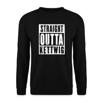 Kettwig, Ruhrgebiet, Ruhrpott, Essen-Kettwig - Unisex Pullover - Schwarz - Vorne - Alina (178cm) & Michal (187cm)