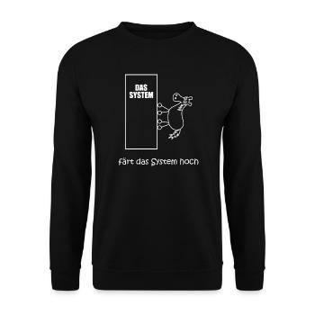 färt das system hoch, Pferd im IT-System, Netzwerk - Unisex Pullover - Schwarz - Vorne - Alina (178cm) & Michal (187cm)