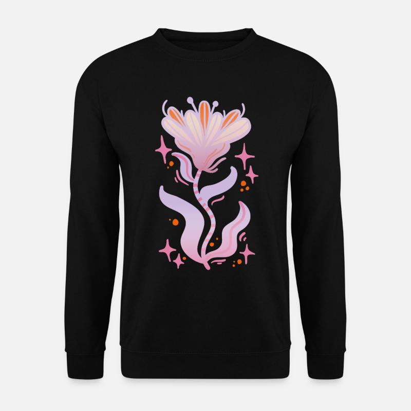 Verträumte Fantasieblume - Unisex Pullover - Schwarz