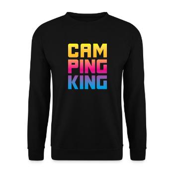 Camping King King Camper Chef Funny Sayings Fun - Unisex Sweatshirt - black - Front - Alina (178cm) & Michal (187cm)