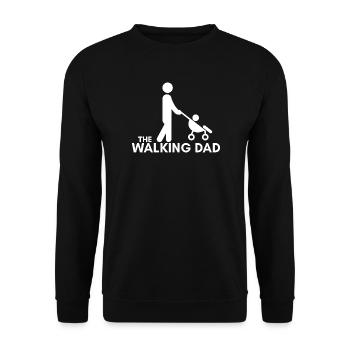 The Walking Dad Dad Stroller Gift - Unisex Sweatshirt - black - Front - Alina (178cm) & Michal (187cm)