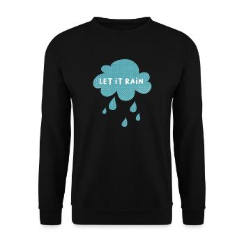 Nuage Que la pluie Pluie Météo Pépinière Points - Sweat-shirt Unisexe - noir - Devant - Alina (178cm) & Michal (187cm)