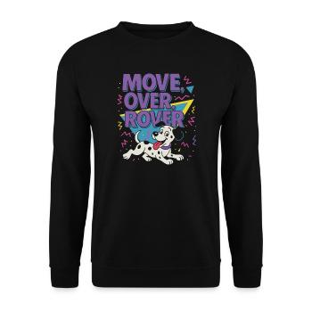 Move over Rover - 80er - Unisex Pullover - Schwarz - Vorne - Alina (178cm) & Michal (187cm)