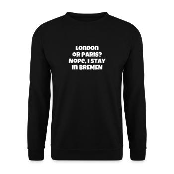 Bremen Hoodie - Unisex Sweatshirt - black - Front - Alina (178cm) & Michal (187cm)