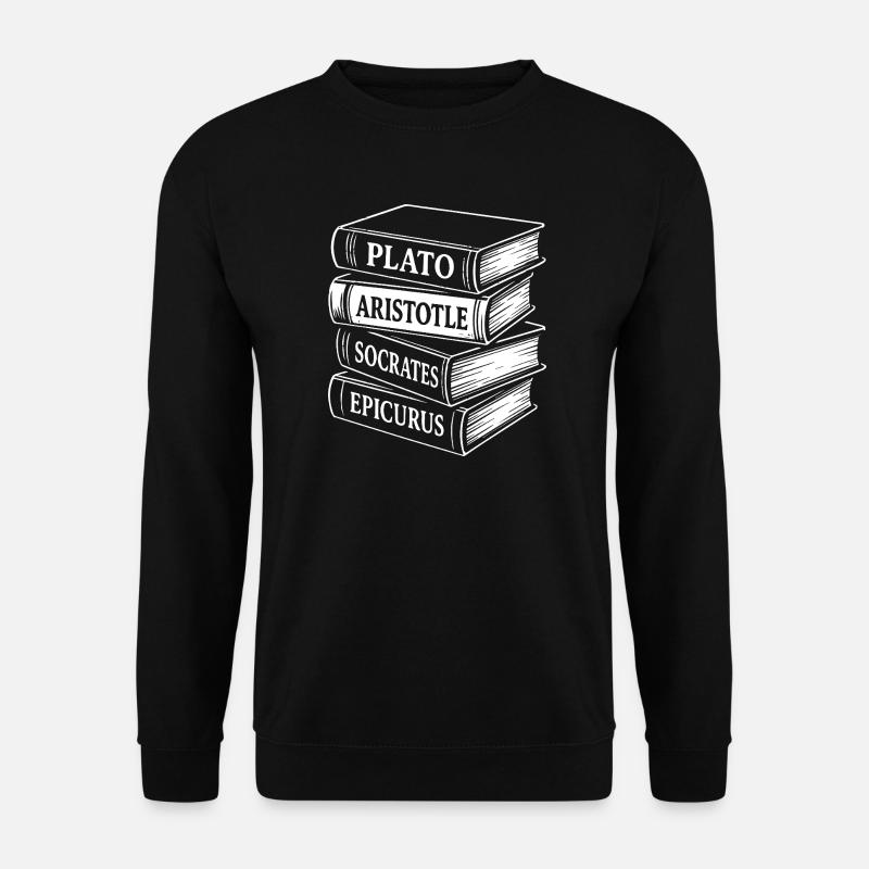 Philosophes classiques Livre Stack Design - Sweat-shirt Unisexe - noir