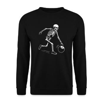 cadeau de l'équipe de bowling squelette - Sweat-shirt Unisexe - noir - Devant - Alina (178cm) & Michal (187cm)