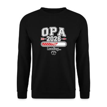Opa 2026 Loading - Unisex Pullover - Schwarz - Vorne - Alina (178cm) & Michal (187cm)