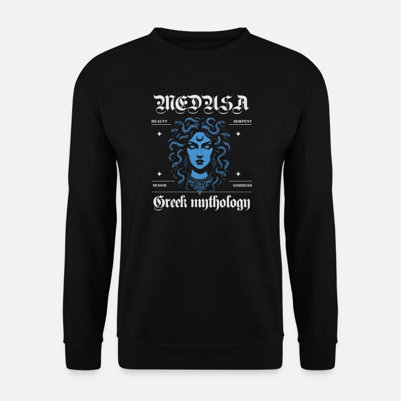 Mythologisches Medusa Design - Unisex Pullover - Schwarz