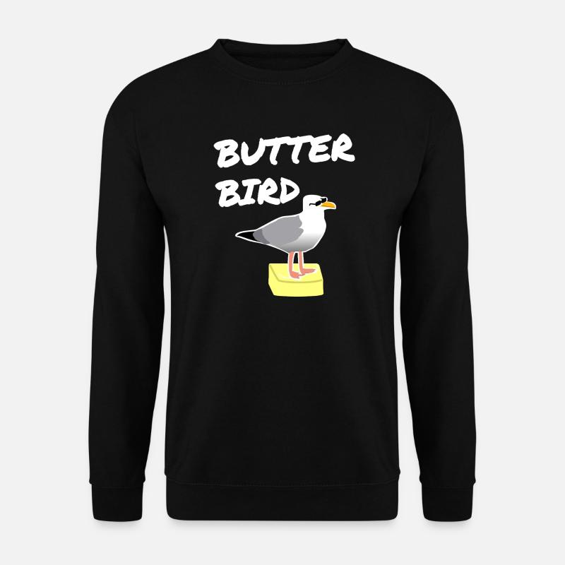 Butter Bird Möwen Print - Unisex Pullover - Schwarz