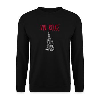 Illustration de vin rouge sur vêtements - Sweat-shirt Unisexe - noir - Devant - Alina (178cm) & Michal (187cm)