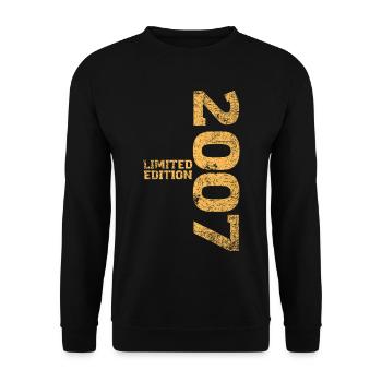 Limited Edition 2007 18. Geburtstag Geschenk - Unisex Pullover - Schwarz - Vorne - Alina (178cm) & Michal (187cm)
