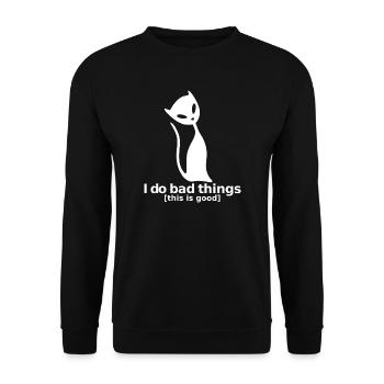 Black Cat – Sexy, Cheeky & Iconic - Unisex Sweatshirt - black - Front - Alina (178cm) & Michal (187cm)