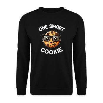 Cookie Malin Lunettes - Sweat-shirt Unisexe - noir - Devant - Alina (178cm) & Michal (187cm)