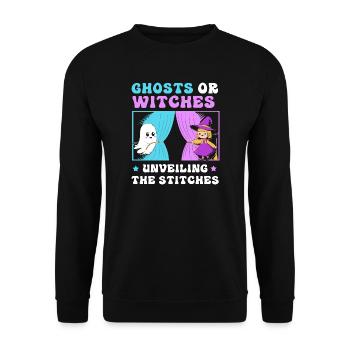 Révélation du sexe d’Halloween - Sweat-shirt Unisexe - noir - Devant - Alina (178cm) & Michal (187cm)