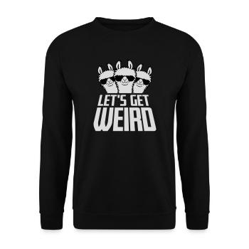 Let's Get Weird 3 Llama Friends Team Sunglasses - Unisex Sweatshirt - black - Front - Alina (178cm) & Michal (187cm)