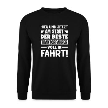 Le meilleur conducteur de tracteur - Sweat-shirt Unisexe - noir - Devant - Alina (178cm) & Michal (187cm)