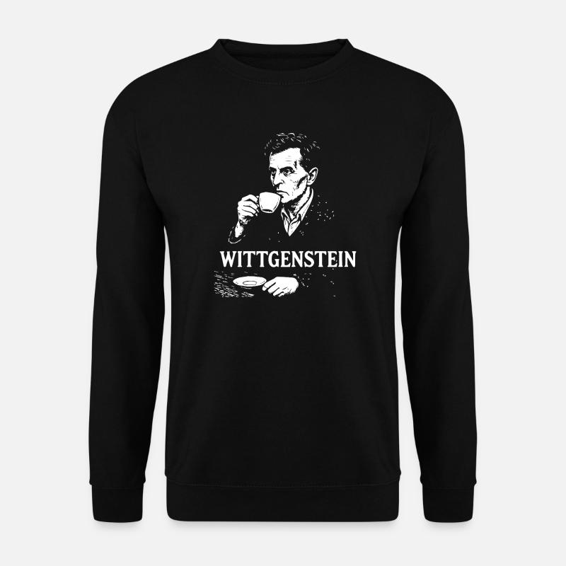 Wittgenstein Philosopher Coffee Portrait - Unisex Sweatshirt - black