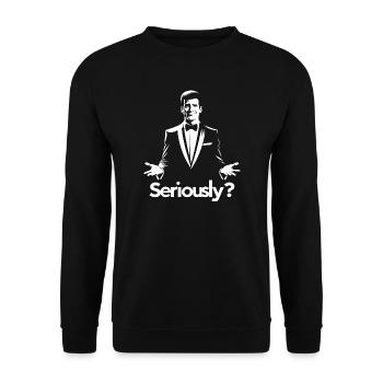 Sérieusement? Silhouette de gala élégante - Sweat-shirt Unisexe - noir - Devant - Alina (178cm) & Michal (187cm)
