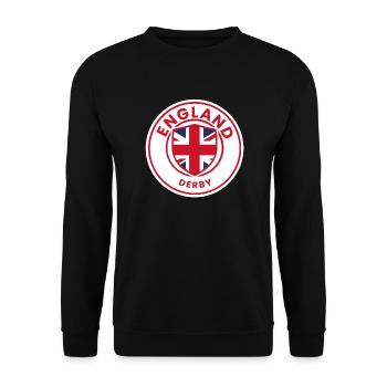 Union Jack Shield Design - Unisex Sweatshirt - black - Front - Alina (178cm) & Michal (187cm)