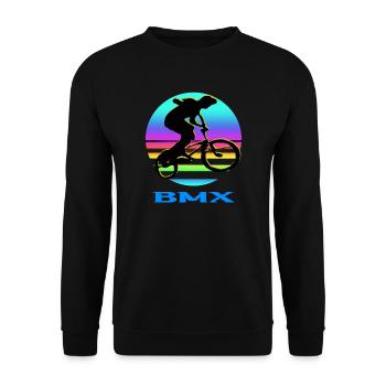 BMX Bike - Unisex Pullover - Schwarz - Vorne - Alina (178cm) & Michal (187cm)