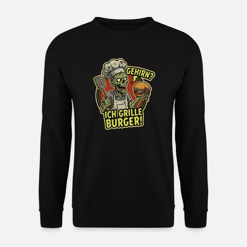 GehirnChef Grille Burger - Unisex Pullover - Schwarz