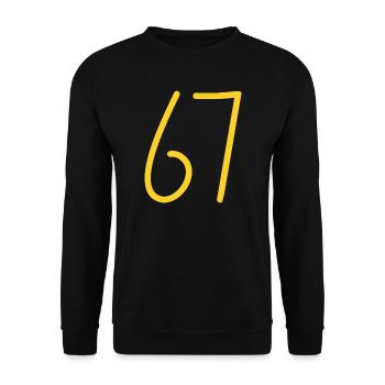 67 - Unisex Sweatshirt - black - Front - Alina (178cm) & Michal (187cm)