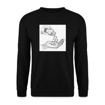 Music is my medicine  - Unisex Sweatshirt - black - Front - Alina (178cm) & Michal (187cm)